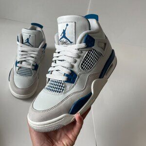 Nike Air Jordan 4 Off White And Military Blue Women’s 7 GS 5.5